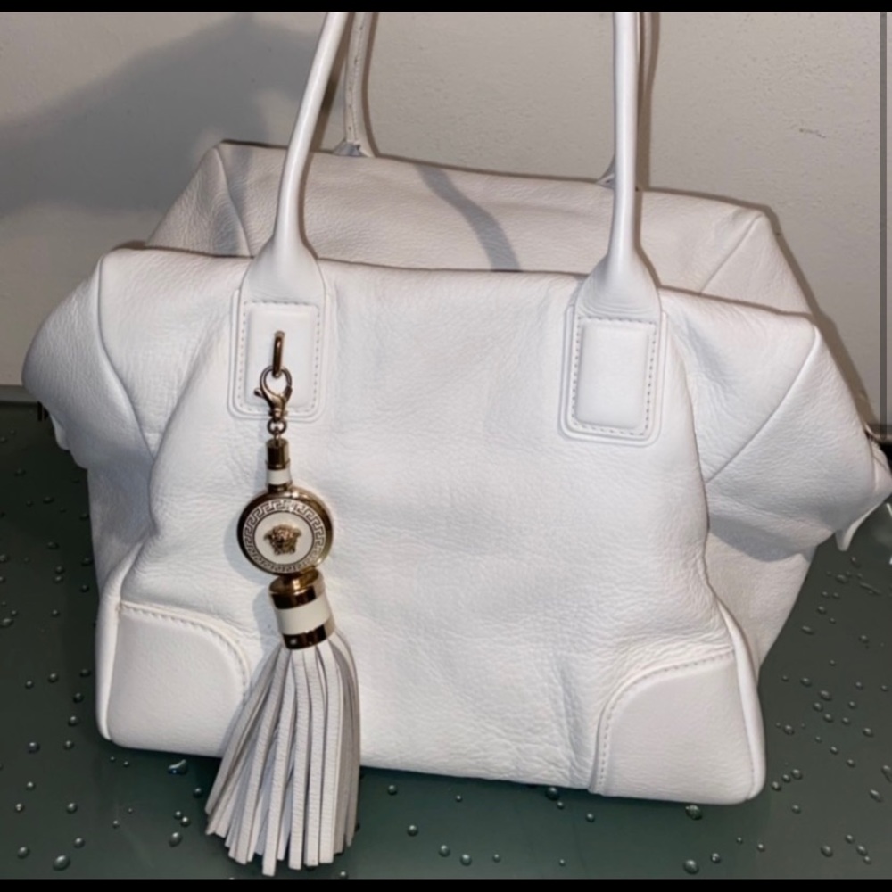 Gianni Versace Vanitas Medusa Tassel White Large Leather CLEAN Bag